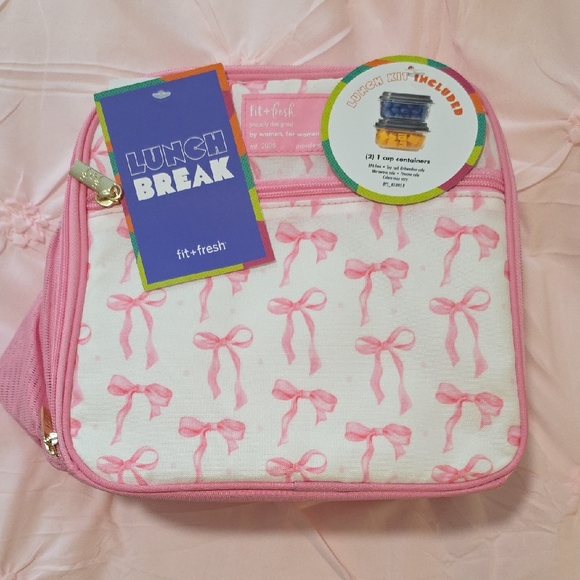 Fit & Fresh Handbags - Pink Bow Tote Bag